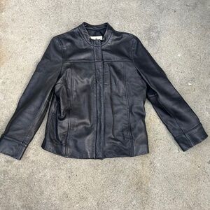 90s Eddie Bauer leather jacket buttery soft xs s m extra small medium distressed